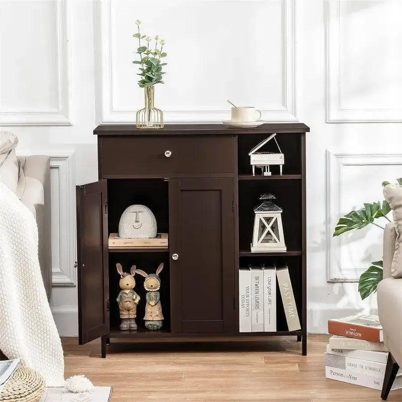 Mobiletto contenitore con ante e ripiani - 11,8P x 29,5L x 31,6A