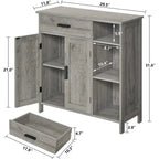 Mobiletto contenitore con ante e ripiani - 11,8P x 29,5L x 31,6A
