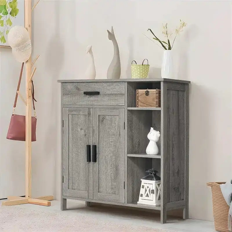 Mobiletto contenitore con ante e ripiani - 11,8P x 29,5L x 31,6A