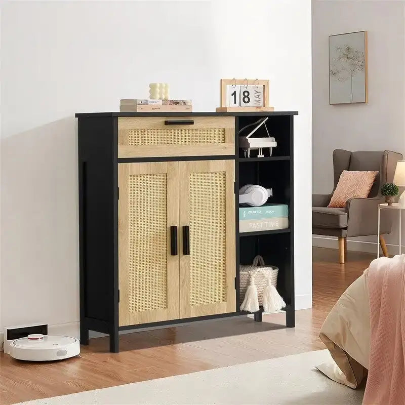 Mobiletto contenitore con ante e ripiani - 11,8P x 29,5L x 31,6A