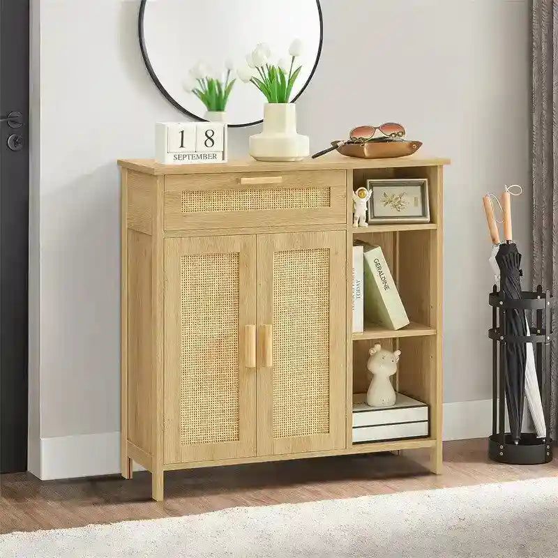 Mobiletto contenitore con ante e ripiani - 11,8P x 29,5L x 31,6A