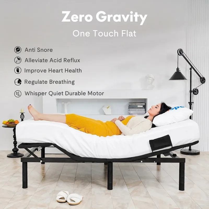 FunniHomi Base per Letto Regolabile Singolo XL/Queen/King Divisibile, Zero Spazi, Gravità Zero, Ferma Materasso