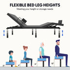 FunniHomi Base per Letto Regolabile Singolo XL/Queen/King Divisibile, Zero Spazi, Gravità Zero, Ferma Materasso