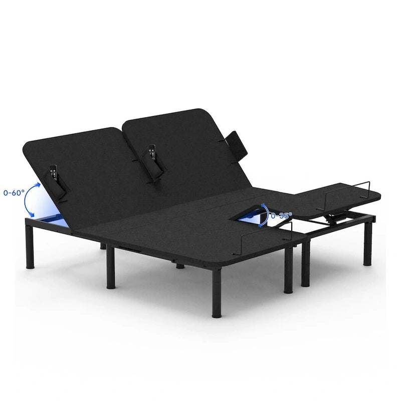 FunniHomi Base per Letto Regolabile Singolo XL/Queen/King Divisibile, Zero Spazi, Gravità Zero, Ferma Materasso