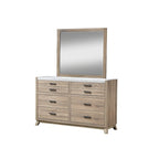 Set camera da letto 3 pezzi Daemon in legno chiaro
