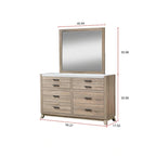 Set camera da letto 3 pezzi Daemon in legno chiaro