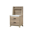 Set camera da letto 3 pezzi Daemon in legno chiaro