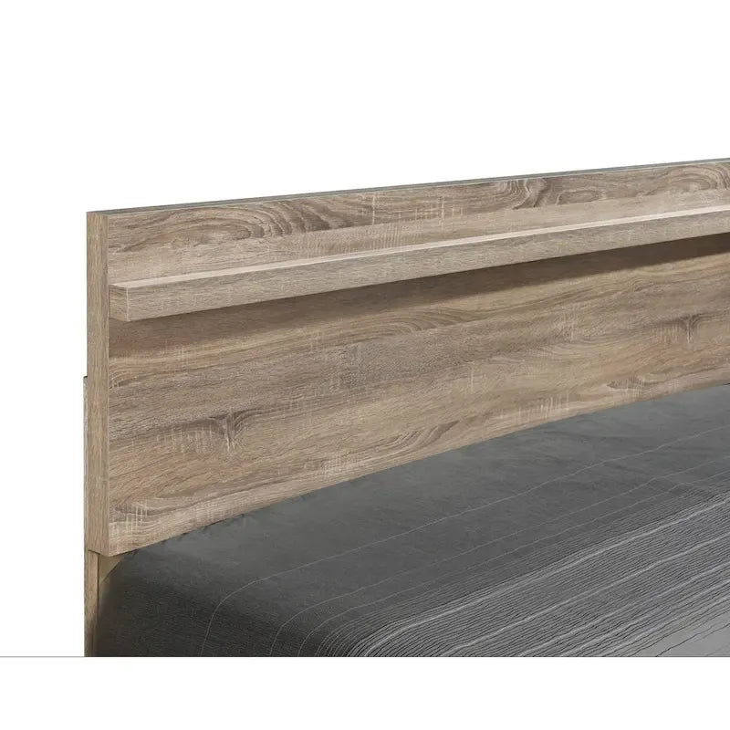 Set camera da letto 3 pezzi Daemon in legno chiaro