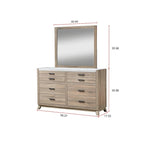 Set camera da letto 5 pezzi Daemon con pannelli color marrone chiaro