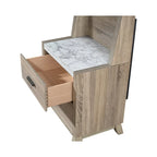 Set camera da letto 5 pezzi Daemon con pannelli color marrone chiaro