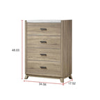 Set camera da letto 5 pezzi Daemon con pannelli color marrone chiaro