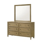Set camera da letto con piattaforma e baldacchino rivestito Newell a 6 pezzi, marrone chiaro