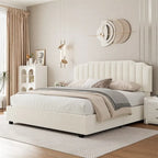 Letto in Velluto Matrimoniale con Contenitore