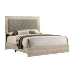 Letto California King in legno con testiera alta imbottita