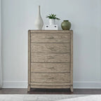 Set camera da letto Avalon Burnished Beige Oak King Panel Storage Bed