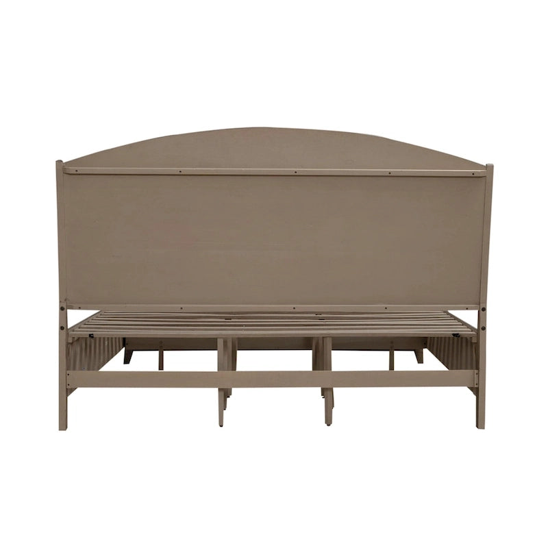 Set camera da letto Avalon Burnished Beige Oak King Panel Storage Bed