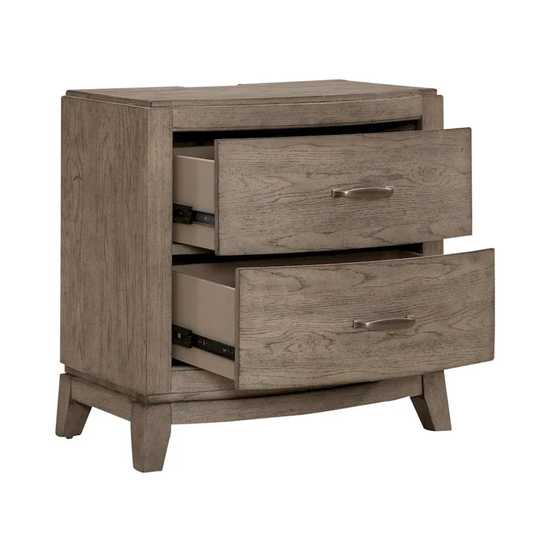 Set camera da letto Avalon Burnished Beige Oak King Panel Storage Bed