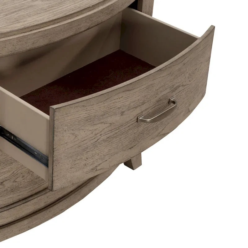 Set camera da letto Avalon Burnished Beige Oak King Panel Storage Bed