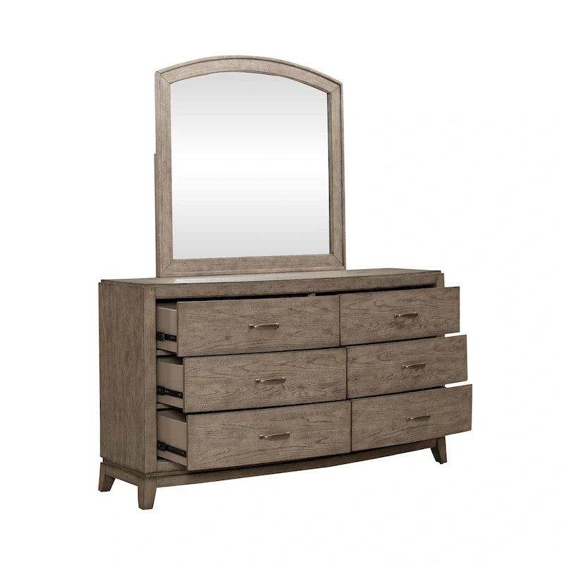 Set camera da letto Avalon Burnished Beige Oak King Panel Storage Bed