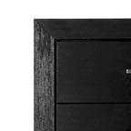 Cassettiera a 5 cassetti moderna nera in legno massello Alaric Furniture of America con cassetto inferiore foderato in cedro
