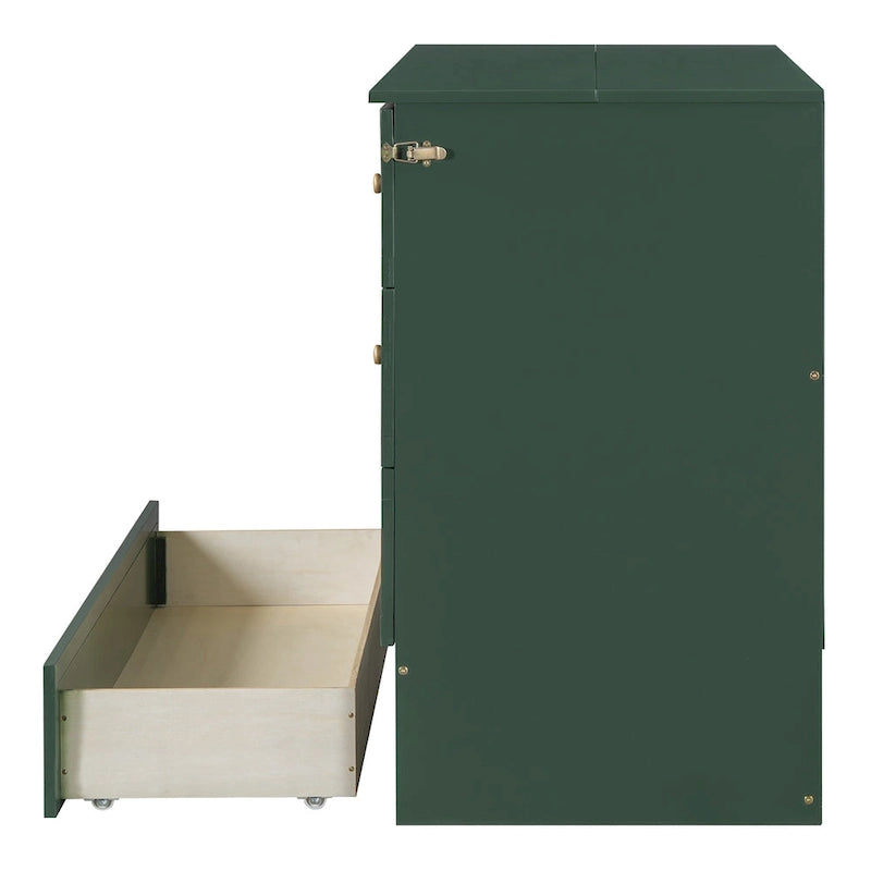 Letto a scomparsa full-size con ampi cassetti per camera da letto