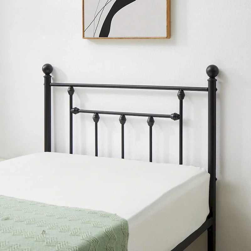 Javlergo Struttura Letto in Metallo, Struttura Letto a Piattaforma Moderna con Testiera e Pediera, Nessuna Rete a Molle Necessaria