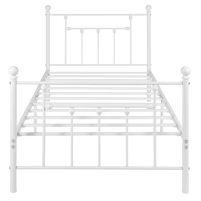 Javlergo Struttura Letto in Metallo, Struttura Letto a Piattaforma Moderna con Testiera e Pediera, Nessuna Rete a Molle Necessaria