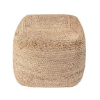 Pouf poggiapiedi Nuloom in juta intrecciata color sughero