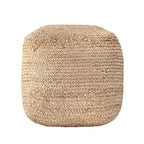 Pouf poggiapiedi Nuloom in juta intrecciata color sughero
