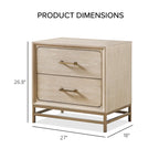 Set camera da letto di transizione 3 pezzi, con comò e 2 comodini, Furniture of America Drayden in legno massiccio di rovere