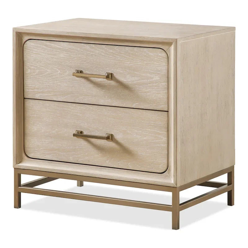 Set camera da letto di transizione 3 pezzi, con comò e 2 comodini, Furniture of America Drayden in legno massiccio di rovere