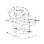Poltrona Svedese Okak con Pouf, Poltrona Moderna Senza Braccioli Stile Mid-Century per Soggiorno, Morbida e Confortevole per Guardare la TV, Giocare