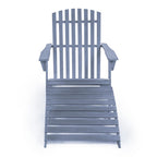 Sedia Adirondack Shoreham tradizionale rustica a 2 pezzi in legno di acacia con poggiapiedi staccabile, di JONATHAN Y