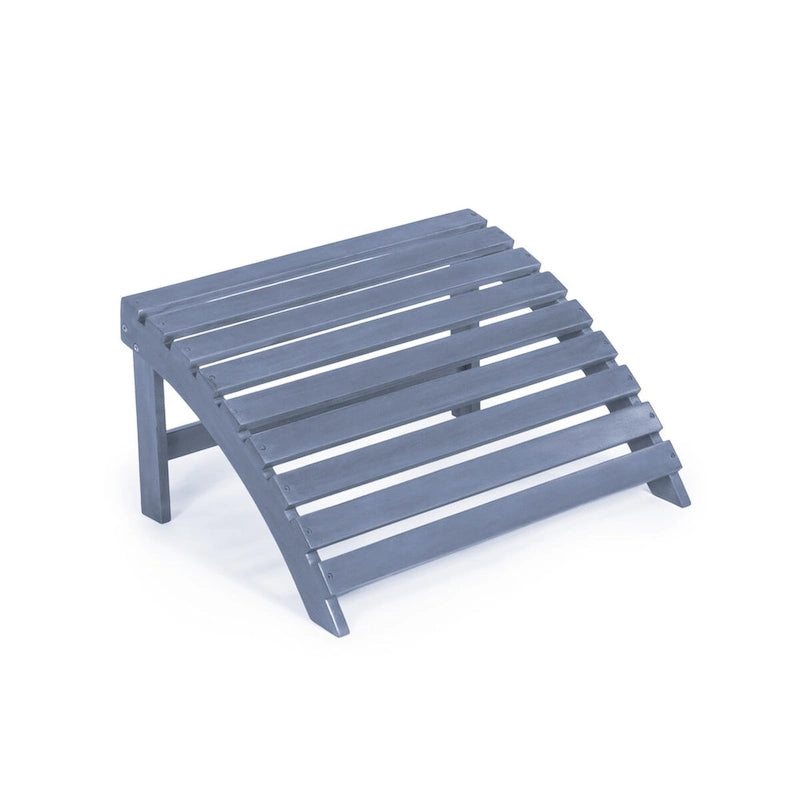 Sedia Adirondack Shoreham tradizionale rustica a 2 pezzi in legno di acacia con poggiapiedi staccabile, di JONATHAN Y