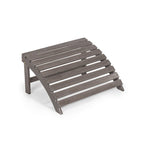 Sedia Adirondack Shoreham tradizionale rustica a 2 pezzi in legno di acacia con poggiapiedi staccabile, di JONATHAN Y