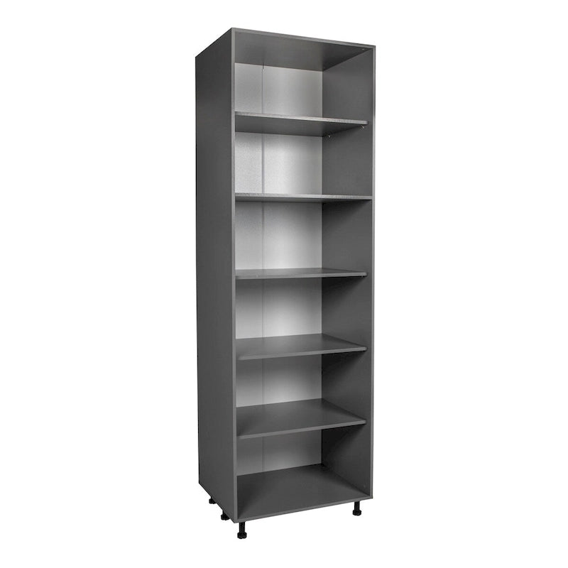 Armoire de rangement 24 x 84 à quatre portes, grise - 24 x 84 x 23 3/8