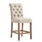 Sgabelli Benchwright Premium con Schienale Arrotondato Trapuntato Altezza Bancone/Bar (Set di 2) di iNSPIRE Q Artisan