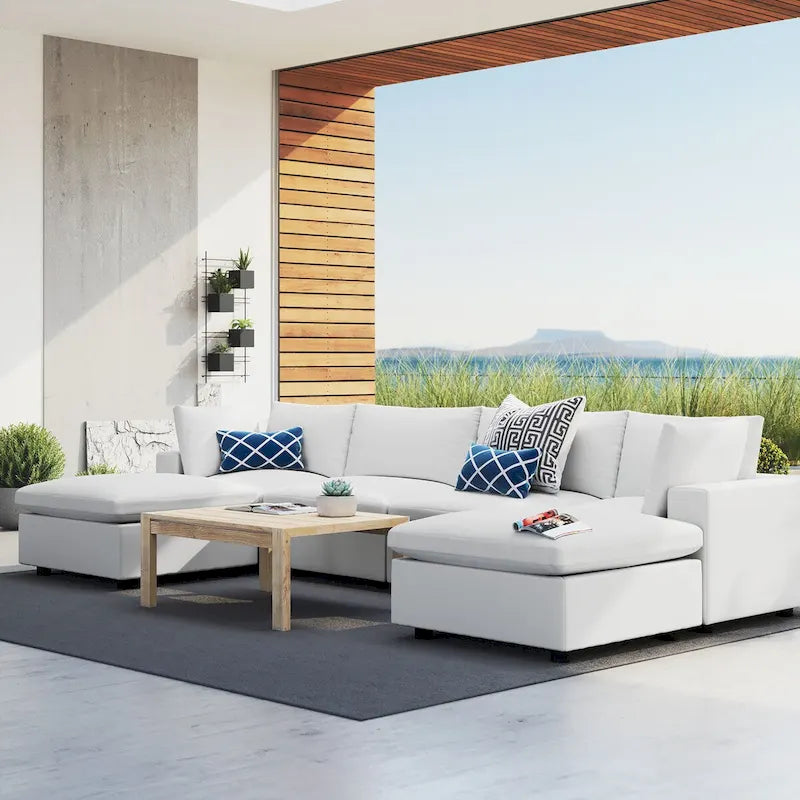 Divano componibile da esterno a 6 pezzi Commix Sunbrella