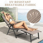 VredHom Lettino Pieghevole Portatile da Esterno con Tavolino (Set da 3) - 70 L x 20 P x 14 A