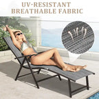 VredHom Lettino Pieghevole Portatile da Esterno con Tavolino (Set da 3) - 70 L x 20 P x 14 A