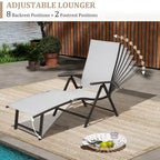 VredHom Lettino Pieghevole Portatile da Esterno con Tavolino (Set da 3) - 70 L x 20 P x 14 A