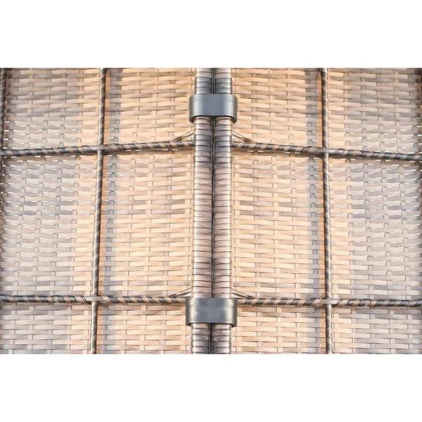 Set tavolo per focolare LSI in vimini grigio/marrone 7 pezzi