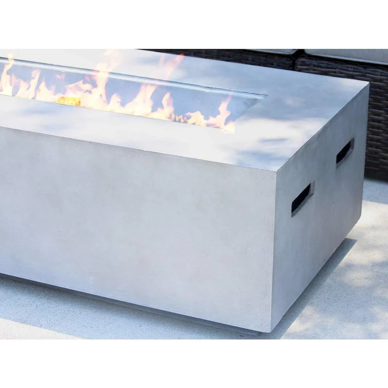 Set tavolo per focolare LSI in vimini grigio/marrone 7 pezzi
