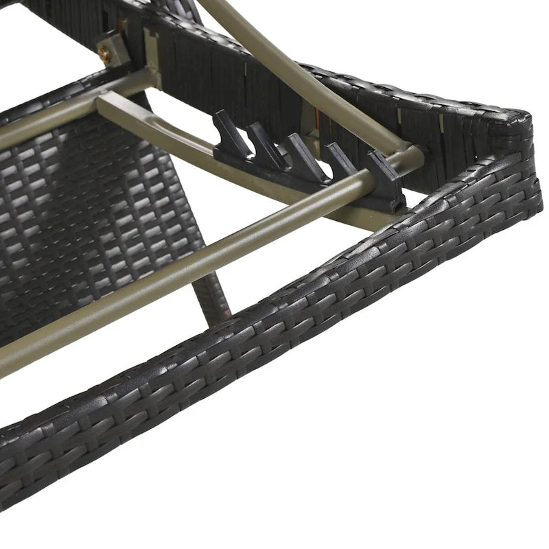 Set di 2 chaise longue in vimini da esterno