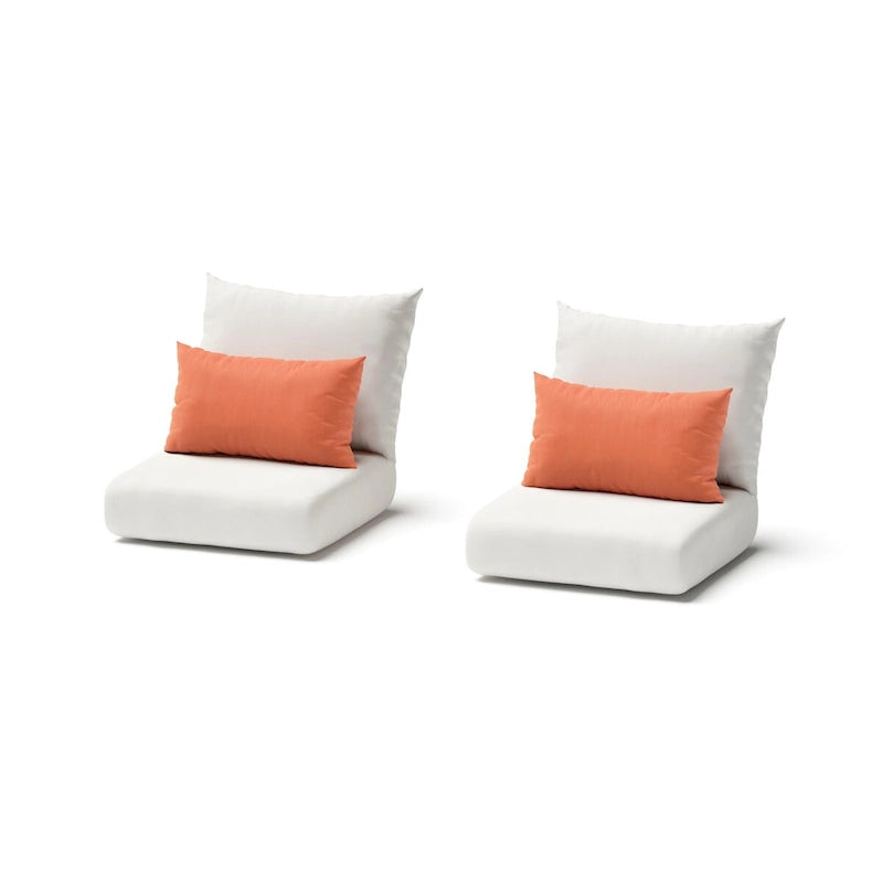 Poltrone da esterno Milo Espresso Sunbrella a 2 pezzi con movimento per patio