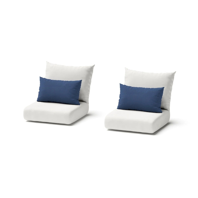 Poltrone da esterno Milo Espresso Sunbrella a 2 pezzi con movimento per patio