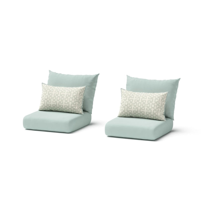 Poltrone da esterno Milo Espresso Sunbrella a 2 pezzi con movimento per patio