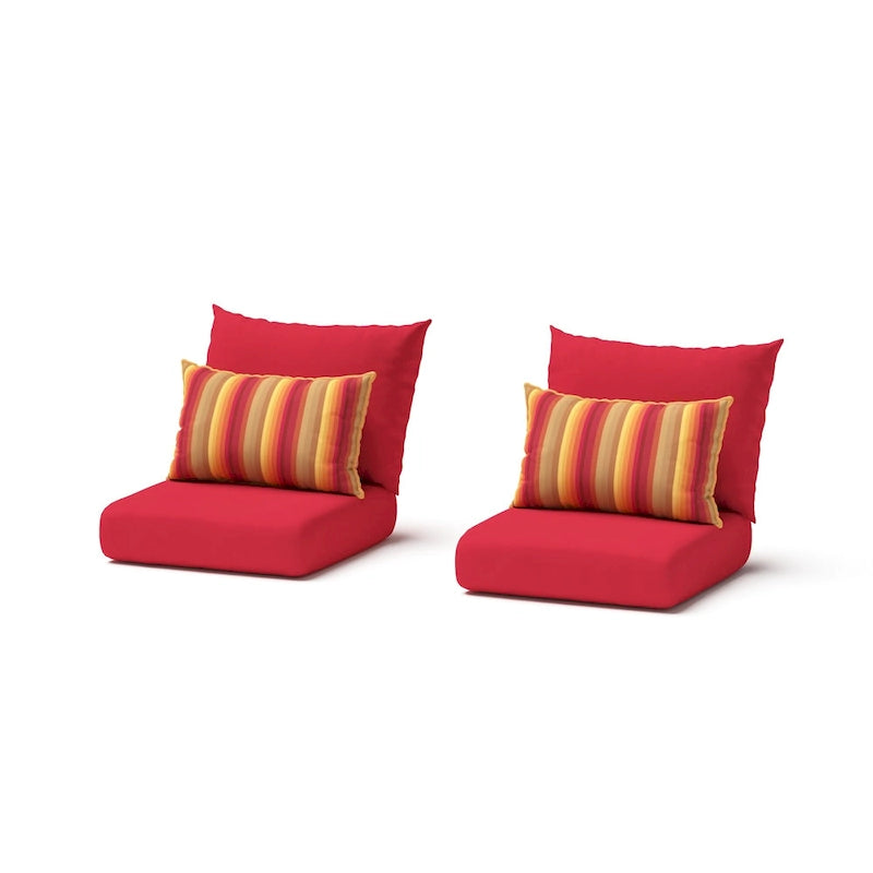 Poltrone da esterno Milo Espresso Sunbrella a 2 pezzi con movimento per patio