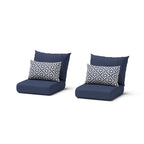 Poltrone da esterno Milo Espresso Sunbrella a 2 pezzi con movimento per patio