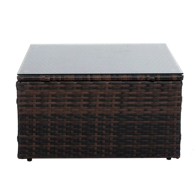 Set di mobili in vimini da 5 pezzi